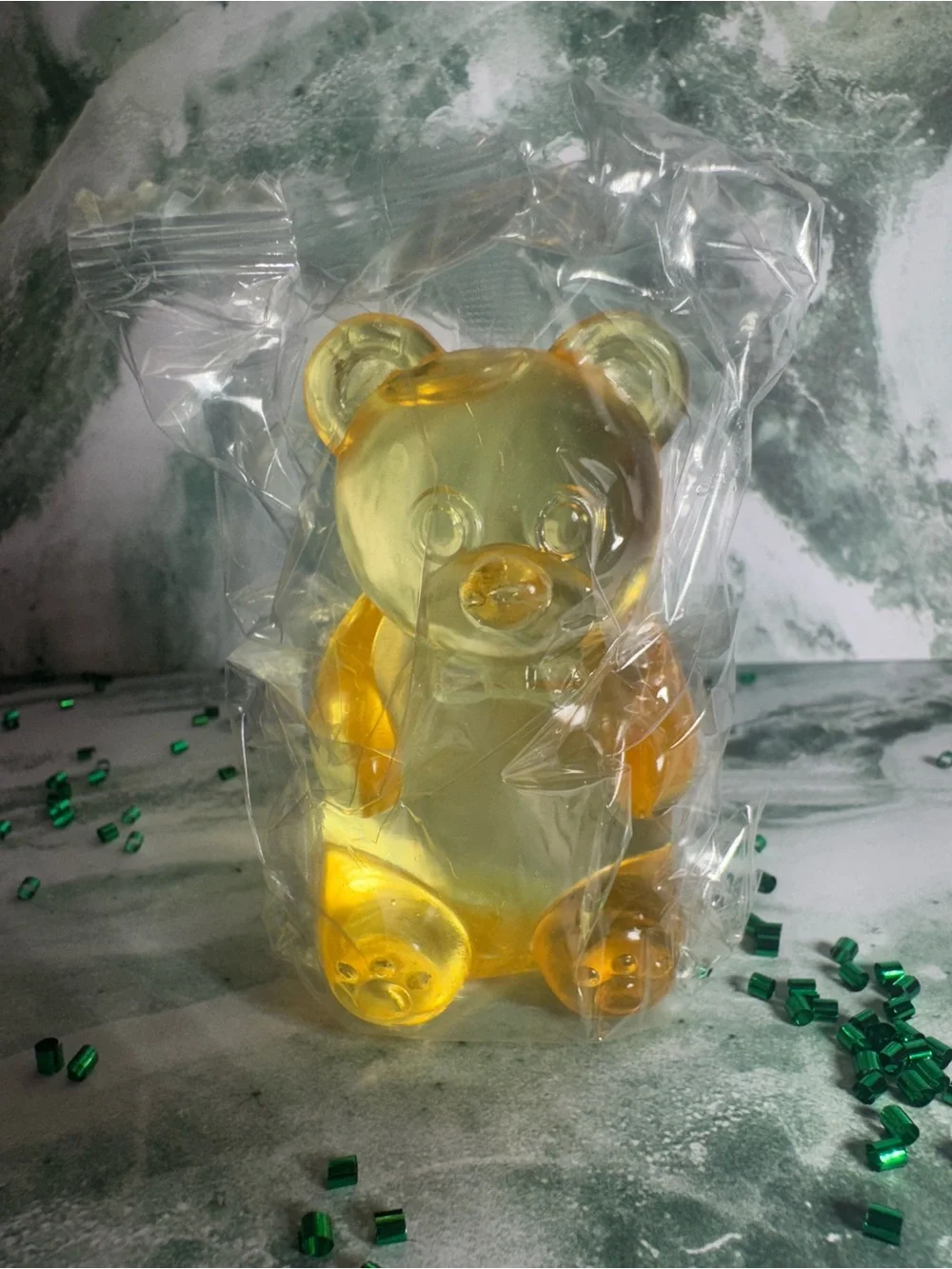 Translucent Yellow Bear Toy - Kids Learning Toy